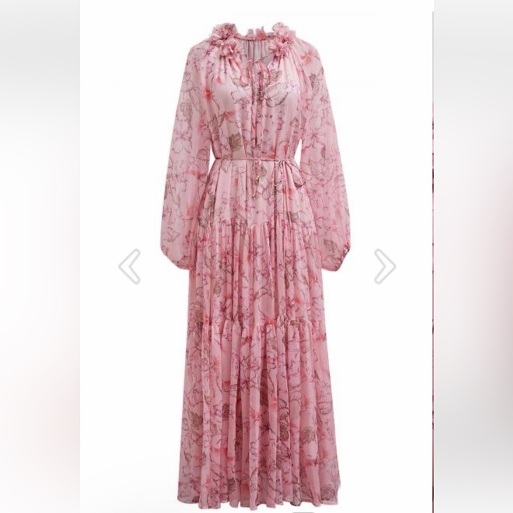 Pink Floral Maxi Dress